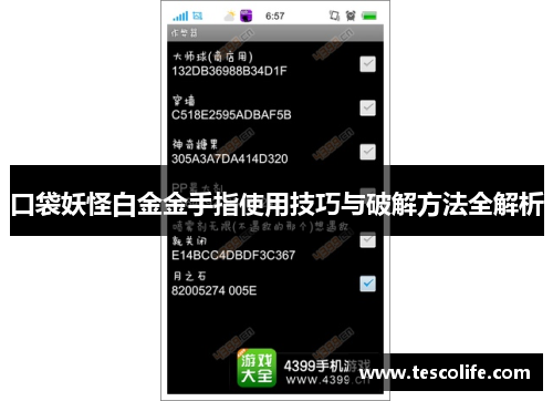 口袋妖怪白金金手指使用技巧与破解方法全解析